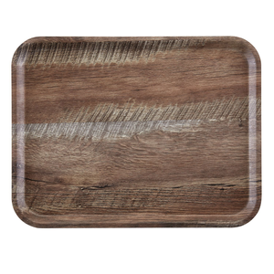 Taca prostokątna z poliestru, 370x530 mm, ciemny dąb | CAMBRO, Madeira