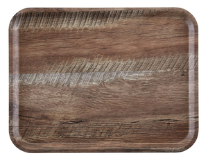 Taca prostokątna z poliestru, 370x530 mm, ciemny dąb | CAMBRO, Madeira