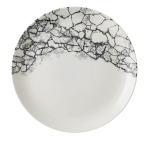 Talerz płytki coupe 288 mm | CHURCHILL, Kintsugi Accents Quartz Black