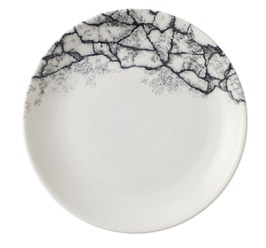 Talerz płytki coupe 165 mm | CHURCHILL, Kintsugi Accents Quartz Black