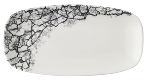 Półmisek prostokątny 298x153 mm | CHURCHILL, Kintsugi Accents Quartz Black