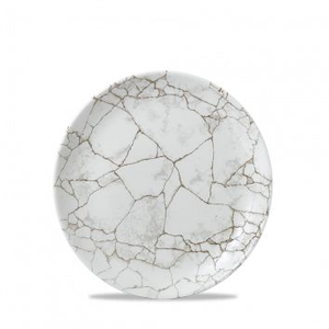 Talerz płytki coupe 217 mm | CHURCHILL, Studio Prints Kintsugi Agate Grey
