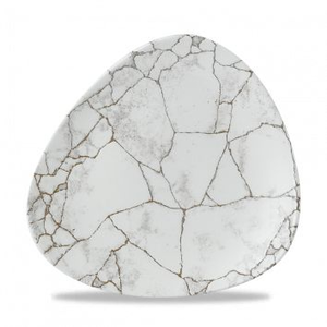 Talerz płytki trójkątny 229 mm | CHURCHILL, Studio Prints Kintsugi Agate Grey