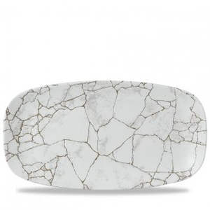 Półmisek prostokątny 355x189 mm | CHURCHILL, Studio Prints Kintsugi Agate Grey