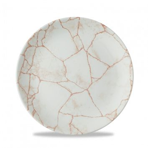 Talerz płytki coupe 217 mm | CHURCHILL, Studio Prints Kintsugi Coral