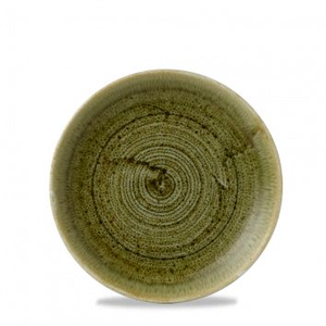 Talerz płytki coupe 165 mm | CHURCHILL, Stonecast Plume Olive