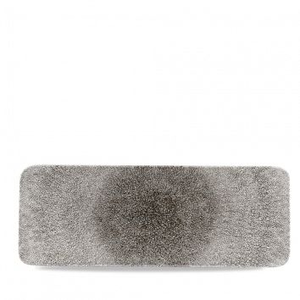 Półmisek prostokątny 376x140 mm | CHURCHILL, Raku Quartz Black