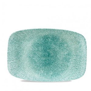 Półmisek prostokątny 300x199 mm | CHURCHILL, Raku Jade Green