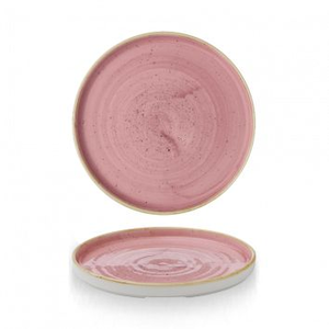 Talerz płytki okrągły z rantem 210 mm | CHURCHILL, Stonecast Petal Pink