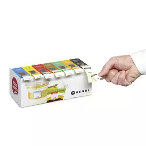 Zestaw etykiet wielorazowych z podajnikiem | HENDI, 850305