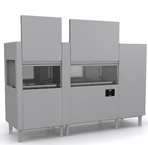 Zmywarka tunelowa z dozownikiem płynu nabłyszczającego, modułem mycia wstępnego, płukania końcowego i odzysku ciepła, kosz: 500x500 mm, 1968x813x1810 mm | KRUPPS, Evolution Line