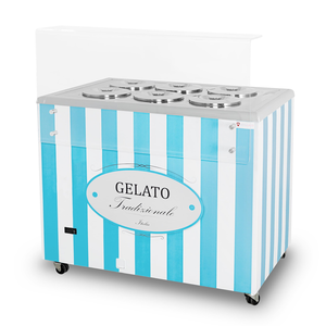 Witryna do lodów 256 l, 1063x670x895 mm, biała, niebieska | RESTO QUALITY, Gelato Pozetti