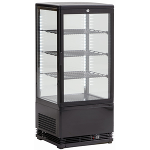 Witryna chłodnicza czarna z oświetleniem LED, 78 l, 428x386x960 mm | RESTO QUALITY, RT