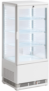 Witryna chłodnicza biała z oświetleniem LED, 78 l, 428x386x960 mm | RESTO QUALITY, RT