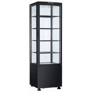 Witryna chłodnicza czarna z oświetleniem LED, 235 l, 515x485x1690 mm | RESTO QUALITY, RT