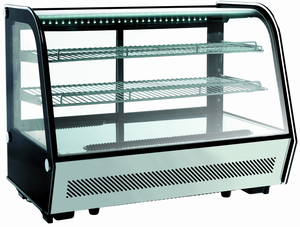 Witryna chłodnicza czarna z oświetleniem LED, 160 l, 890x568x686 mm | RESTO QUALITY, RTW160