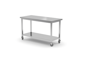 Stół jezdny z półką, spawany, 1300x700x850 mm | TECHNICA, 1051370