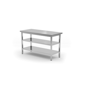 Stół centralny z dwiema półkami, spawany, 1400x800x850 mm | TECHNICA, 11321480