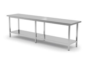 Stół centralny z półką, spawany, 2500x800x850 mm | TECHNICA, 1132580