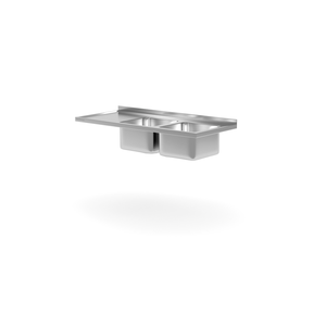 Blat z dwoma zlewami 1400x600 mm | TECHNICA, 2031460