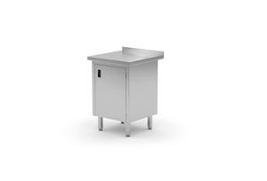 Stół przyścienny z szafką z drzwiami skrzydłowymi 600x600x850 mm | TECHNICA, 12916060