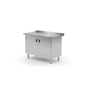 Stół przyścienny z szafką z drzwiami skrzydłowymi 900x600x850 mm | TECHNICA, 12929060