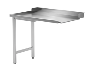 Stół wyładowczy lewy na dwóch nogach do zmywarki kapturowej 1300x760x850 mm | TECHNICA, 240L1376