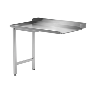 Stół wyładowczy lewy na dwóch nogach do zmywarki kapturowej 800x700x850 mm | TECHNICA, 240L8070