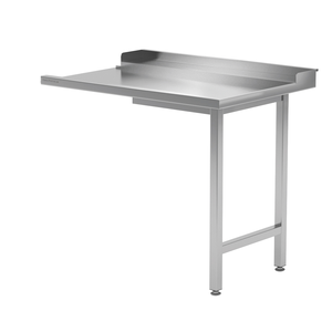 Stół wyładowczy prawy na dwóch nogach do zmywarki kapturowej 700x700x850 mm | TECHNICA, 240P7070
