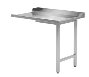 Stół wyładowczy prawy na dwóch nogach do zmywarki kapturowej 1300x700x850 mm | TECHNICA, 240P1370