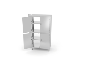 Szafa przelotowa z przegrodą, drzwi skrzydłowe 800x600x1800 mm | TECHNICA, 3078060