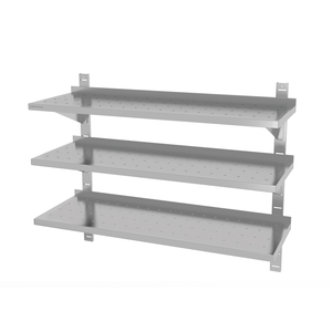 Półka wisząca przestawna potrójna, perforowana 1000x300x875 mm | TECHNICA, 386PE1030