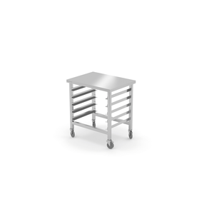 Regał jezdny z blatem roboczym na pojemniki GN, 425x580x850 mm | TECHNICA, 4224258