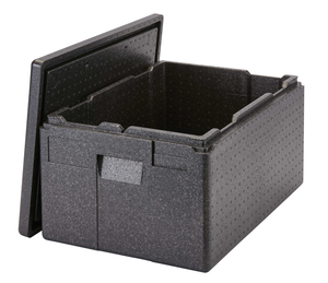 Pojemnik termoizolacyjny, 50,5 l, głębokość 250 mm, ładowany od góry, 610x430x320 mm, czarny | CAMBRO, GoBox