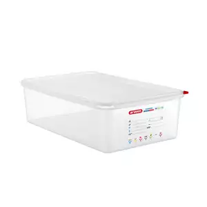 Pojemnik GN 1/1 150 mm z polipropylenu z pokrywką | ARAVEN, 3037