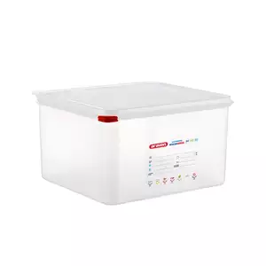 Pojemnik GN 2/3 200 mm z polipropylenu z pokrywką | ARAVEN, 471