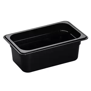 Pojemnik GN 1/4 100 mm z poliwęglanu, czarny | CAMBRO, Camwear