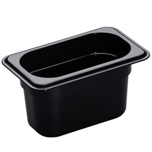 Pojemnik GN 1/9 100 mm z poliwęglanu, czarny | CAMBRO, Camwear