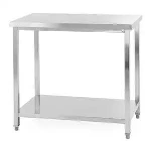 Stół centralny z półką, skręcany, 1400x600x850 mm | TECHNICA, Silver Line