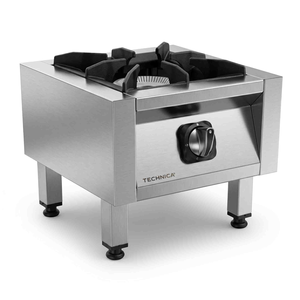 Taboret gazowy 9,0 kW, rozmiar M, 400x400x350 mm, z palnikiem jednokoronowym | TECHNICA, Silver Line