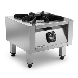 Taboret gazowy 9,0 kW, rozmiar M, 400x400x350 mm, z palnikiem jednokoronowym | TECHNICA, Silver Line