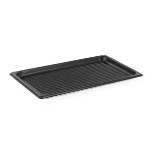 Blacha ryflowana, grillowa GN 1/1 aluminiowa z powłoką nieprzywierającą Teflon Xtra | TECHNICA, Gold Line