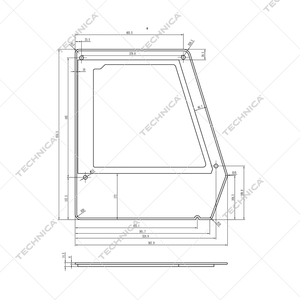Szkło boczne, prawe do 461125 | TECHNICA, 461125/054