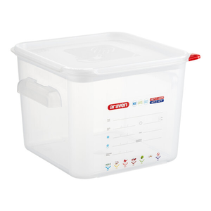 Pojemnik na produkty z polipropylenu z uchwytami 235x235x190 mm, 6 l | ARAVEN, 11853