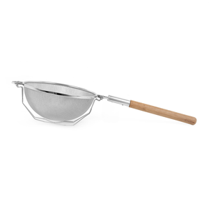 Sito do przecedzania o średnicy 300 mm, z drewnianych uchwytem, wzmocnione, ze stali nierdzewnej | TECHNICA, Platinum Line