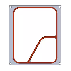 Matryca na pojemnik dwukomorowy colt 227x178 mm do zgrzewarki 273000, 227x178 mm | TECHNICA, Platinum Line