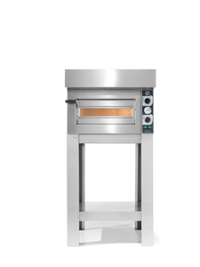 Piec do pizzy 1-komorowy, sterowany manualnie, 4x pizza 20 cm, 2,3 kW, 700x560x390 mm | CUPPONE, Tiziano