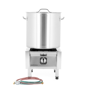 [Zestaw] Taboret gazowy 400x400x350 mm, 9,0 kW + Reduktor z wężem (G30), 2000 mm + Garnek wysoki 50 l, 400 mm z pokrywką