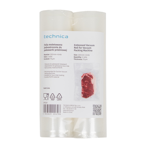 Folia moletowana jednostronnie 220 mm, rolka 6 mb do pakowarki listwowej (rękaw) | TECHNICA, Gold Line