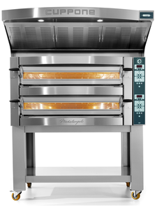Piec do pizzy 2-komorowy, 12x pizza 35 cm, 17,2 kW, 1550x1100x780 mm | CUPPONE, Michelangelo